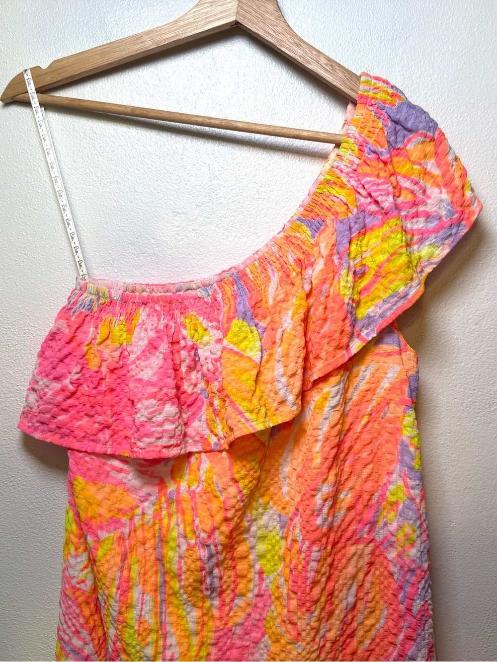 Lilly Pulitzer One Shoulder Emmeline Mini Dress Sun Splashed Women’s Size Small - Picture 3 of 16